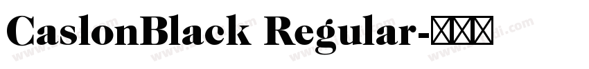 CaslonBlack Regular字体转换